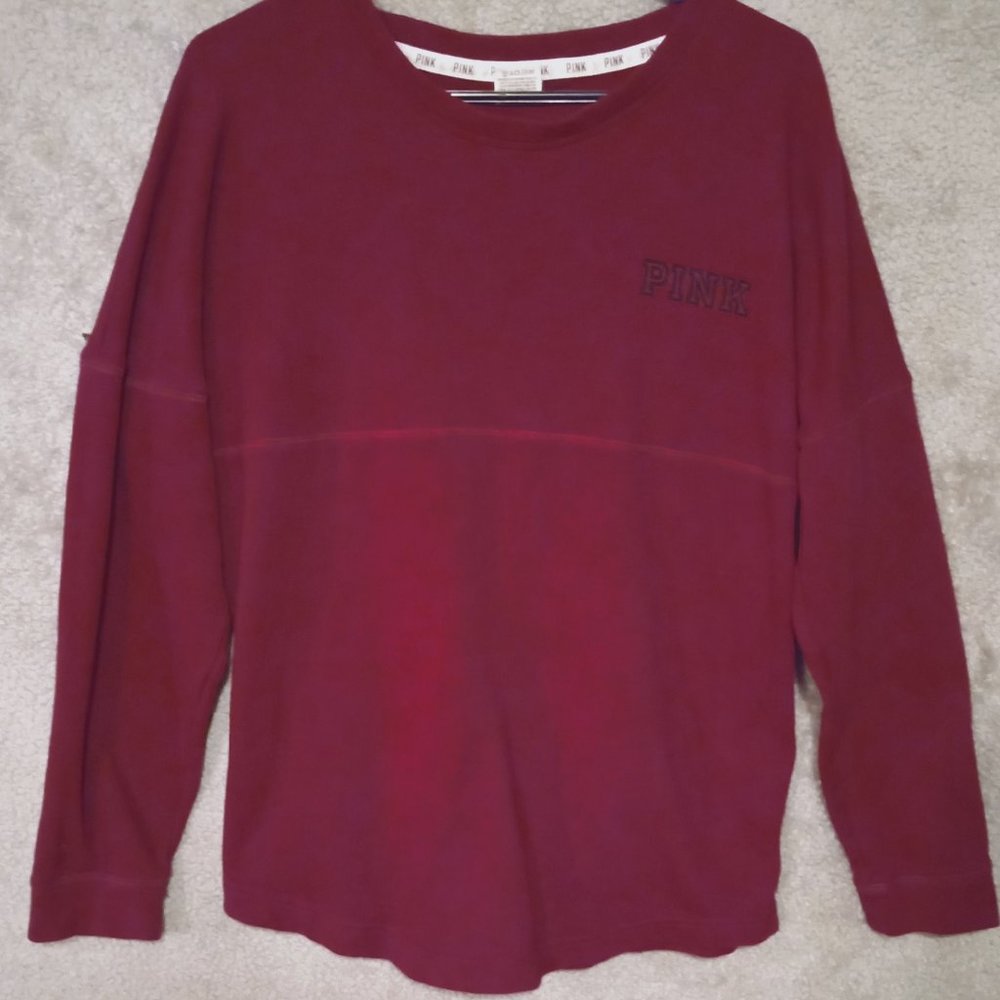 Maroon Victoria Secret Pink SweartShirt Size Small